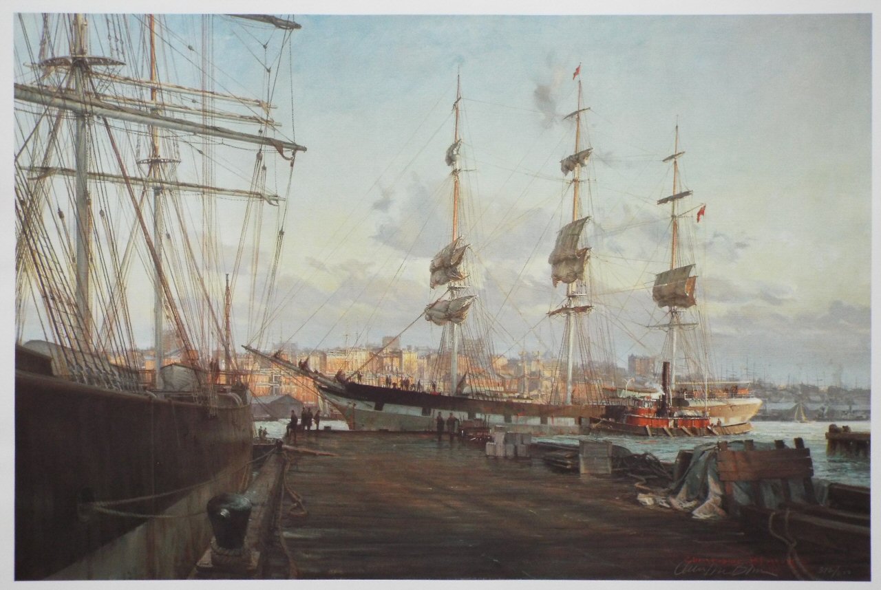 Offset Lithograph - Allerton on the East River